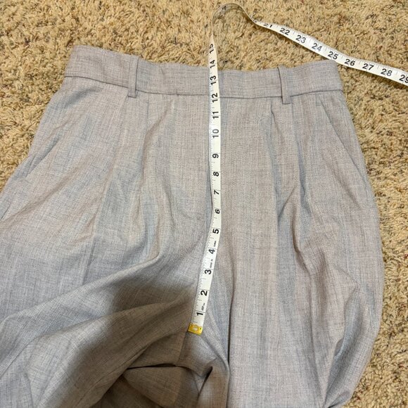 Abercrombie & Fitch Curve Love Sloane Tailored Pant Pleated Wide Leg Gray - Picture 15 of 16